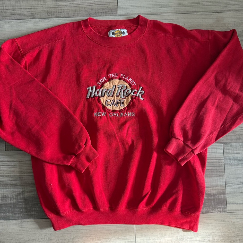 Hard Rock Cafe Red Sweatshirt